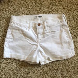 white jean shorts